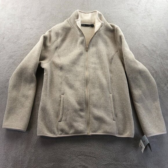 NWT Swiss Tech Womens Fully Lined Bonded Fleece Sweater Large Full Zip Cozy - Picture 15 of 15